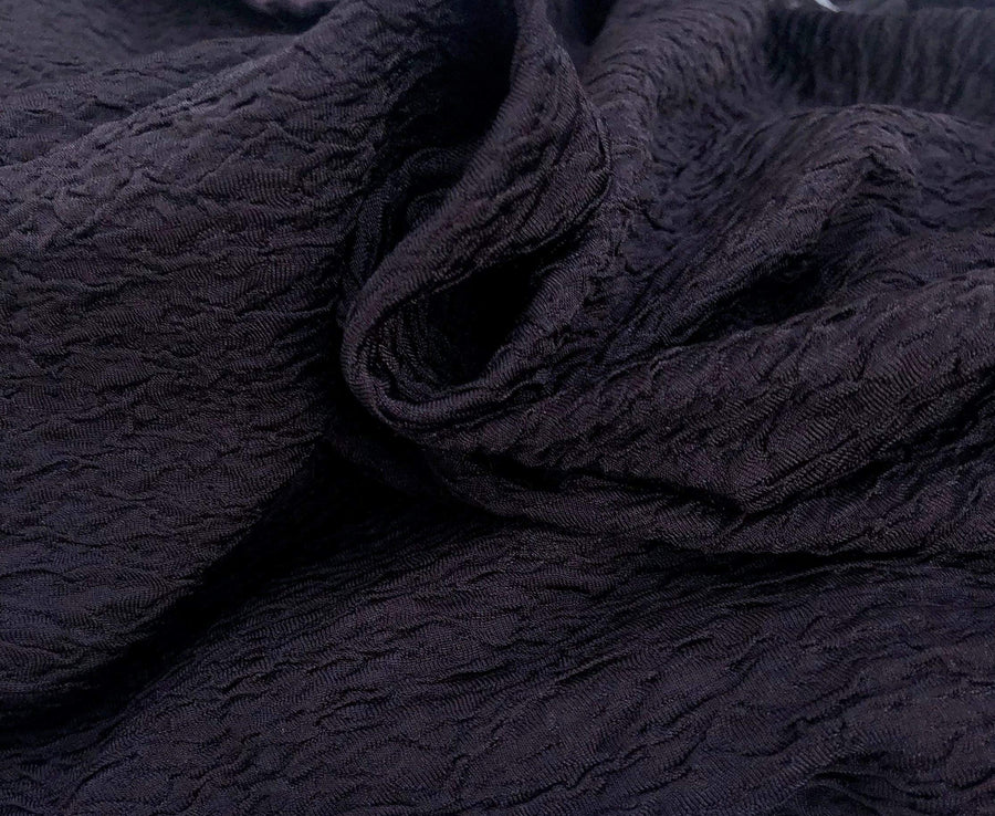 58" Spandex Elastane Stretch Wrinkle Dark Burgundy Black Knit Fabric