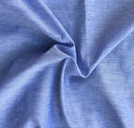 58" 100% Pima Cotton Chambray 3 OZ Voile Baby Blue Light Woven Fabric