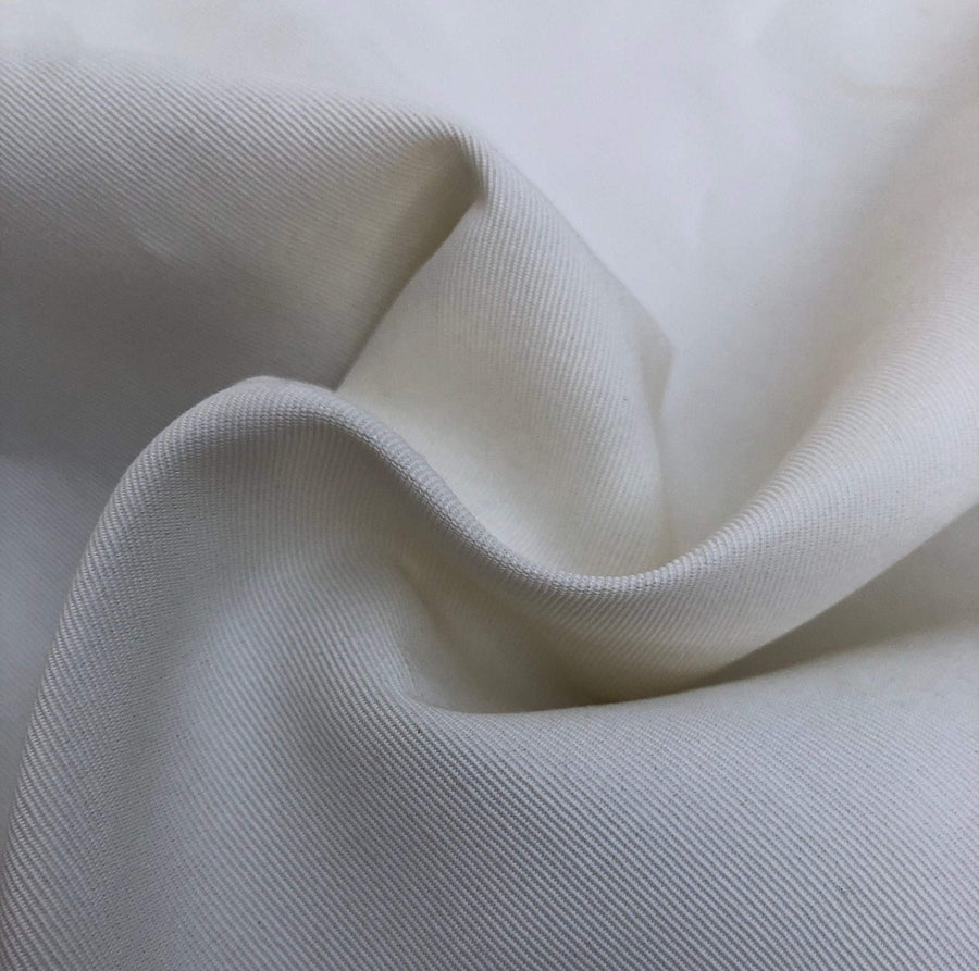 58" PFD Greige Goods 100% Rayon Faille Ghost White Woven Fabric