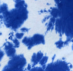 60" Modal & Spandex Elastane Tie Dyed Royal Blue & White Cloud Knit