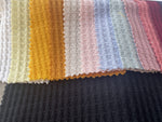 58" Rayon Polyester Poly 200 GSM Spandex with Waffle Knit Fabric