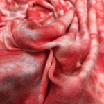 64" Tie Dyed Modal Spandex Pink Orange & White Jersey Knit Fabric