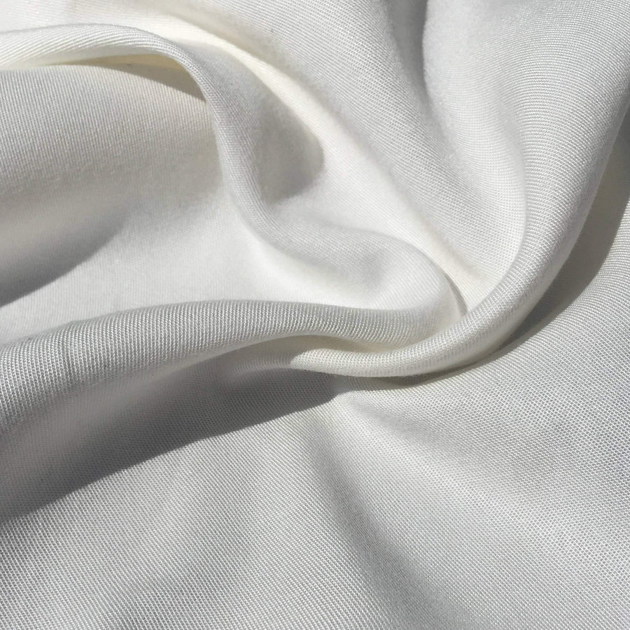 60" PFD 100% Lyocell Tencel Gabardine Twill Off White Woven Fabric