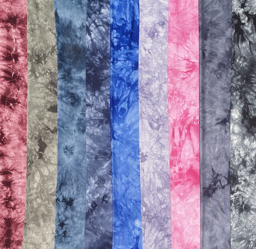 60" Bamboo 4-Way Stretch Spandex Tie Dye Jersey Knit Fabric