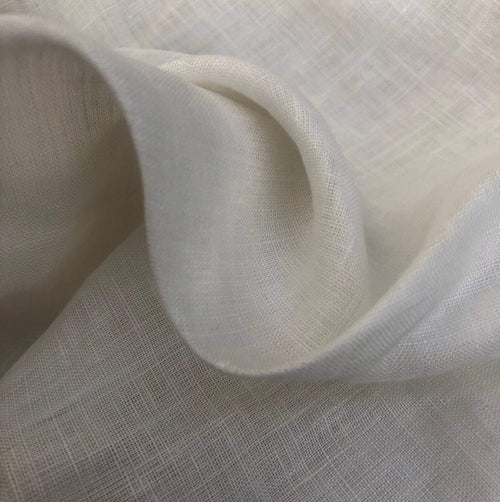 58" PFD 100% Linen Handkerchief Lithuanian Ivory White Woven Fabric