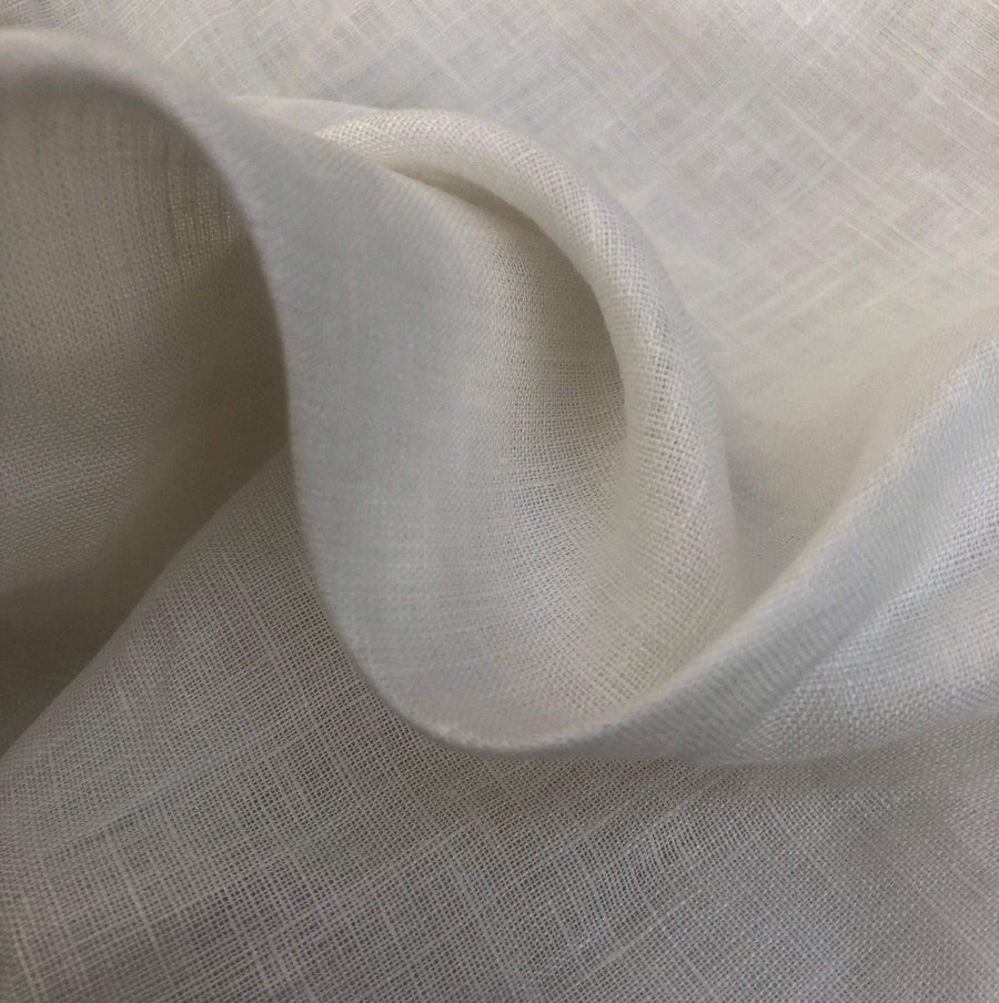 58" PFD 100% Linen Handkerchief Lithuanian Ivory White Woven Fabric