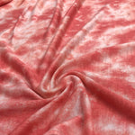 64" Tie Dyed Modal Spandex Pink Orange & White Jersey Knit Fabric