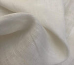 58" PFD 100% Linen Handkerchief Lithuanian Ivory White Woven Fabric