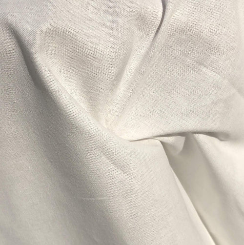 60" 100% Cotton Sheeting 5 OZ White Apparel Woven Fabric By the Yard