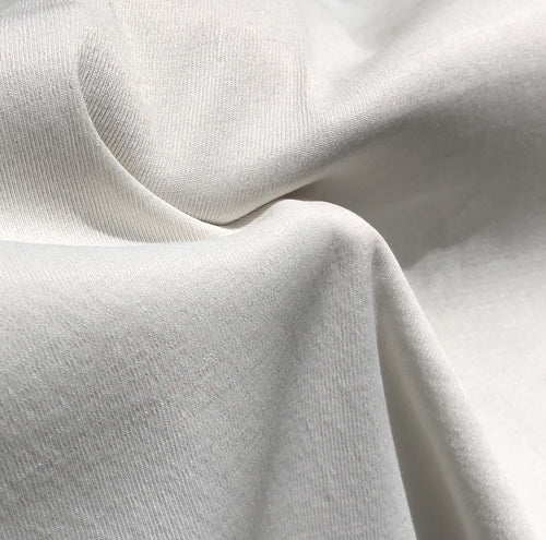 58" PFD Cotton Rayon Spandex Stretch Twill White 7.5 OZ Woven Fabric