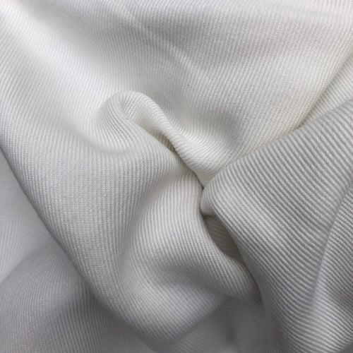 60" 100% Tencel Lyocell Bull Denim Twill 10 OZ PFD White Woven Fabric