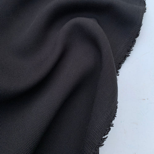 Black 100% Rayon Lyocell Twill Medium Weight 58″ Woven Fabric By the Yard 60″
