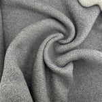Heavy Fleece Thick Sherpa Heather Gray Cotton Fabric | 500 GSM Heavy Sweatshirt Fabric By The Yard