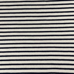 Cotton Fleece Striped White & Black | 15 Oz / 340 GSM Sweatshirt Knit | By The Yard