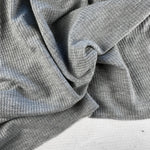 Cotton Brushed Thermal Fabric – Navy Blue 9 oz | Soft Waffle Knit 5% Spandex by the Yard
