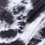 60" Modal & Spandex Stretch Black and White Tie Dye Jersey Knit Fabric