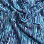 66" 100% Bamboo Blue & Purple Space Dyed Knit Fabric By the Yard