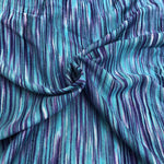 66" 100% Bamboo Blue & Purple Space Dyed Knit Fabric By the Yard