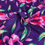 60" Modal Spandex Purple, Red, Pink, & Green Floral Jersey Knit Fabric
