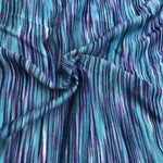 66" 100% Bamboo Blue & Purple Space Dyed Knit Fabric By the Yard