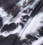 60" Modal & Spandex Stretch Black and White Tie Dye Jersey Knit Fabric