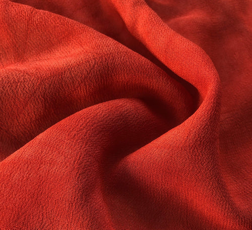 54" 100% Tencel Lyocell Cupro Georgette 4.5 OZ Woven Fabric(Red Apple)