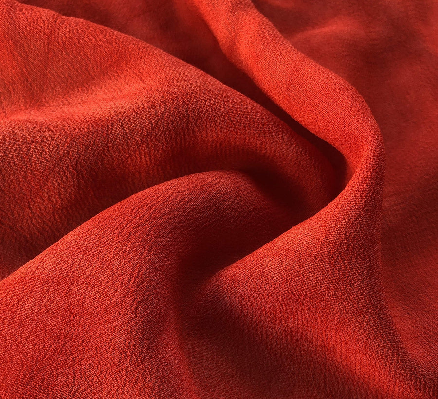 54" 100% Tencel Lyocell Cupro Georgette 4.5 OZ Woven Fabric(Red Apple)
