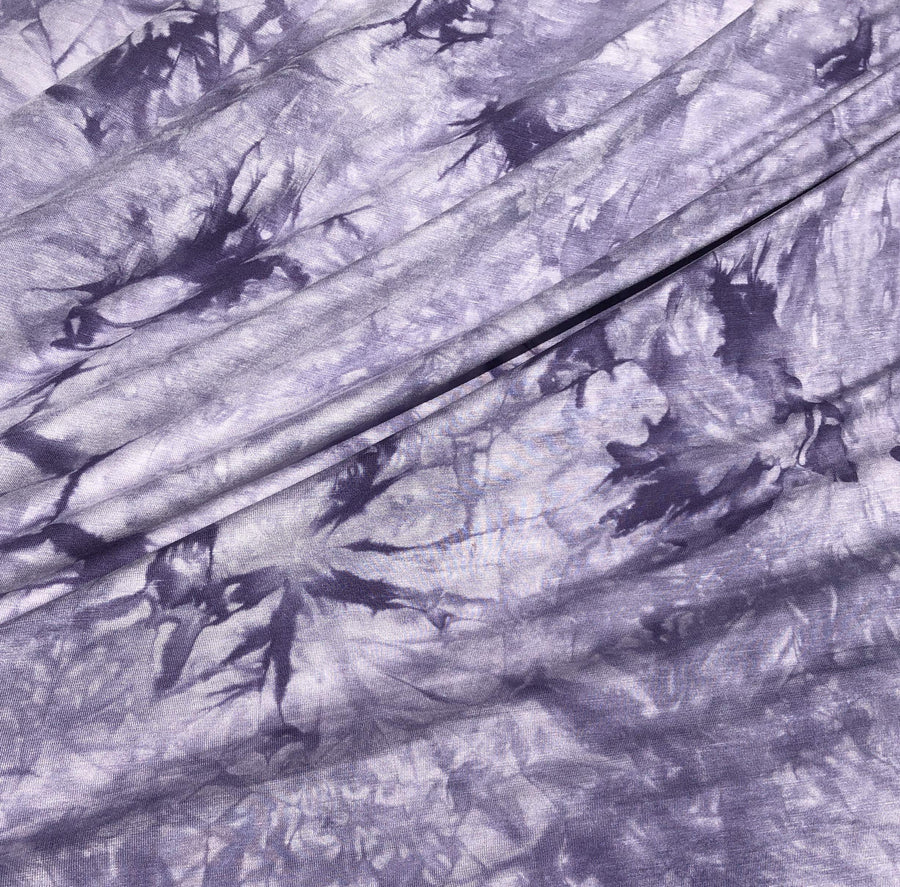 60" Modal 4-Way with Spandex Light Purple Tie Dye Jersey Knit Fabric
