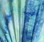 60" Modal & Spandex Stretch Tie Dyed Blue Green Jersey Knit Fabric