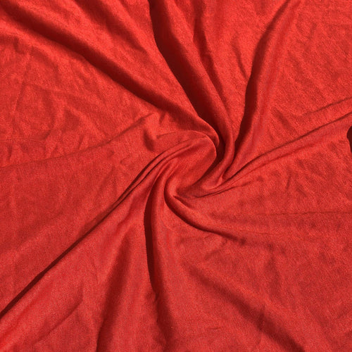 58" Red 100% Rayon Piece Dyed Jersey Knit Fabric By the Yard