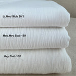 Cotton Slub Knit Jersey Knit PFD Fabric By The Yard With Matching Rib Available 60″ USA MADE