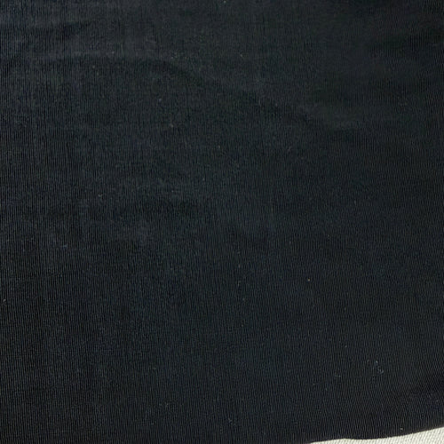 Black Stretch Ribbing Fabric, 80% Acetate 20% Spandex Lycra Rib Knit, High Stretch Cuff Waistband Fabric