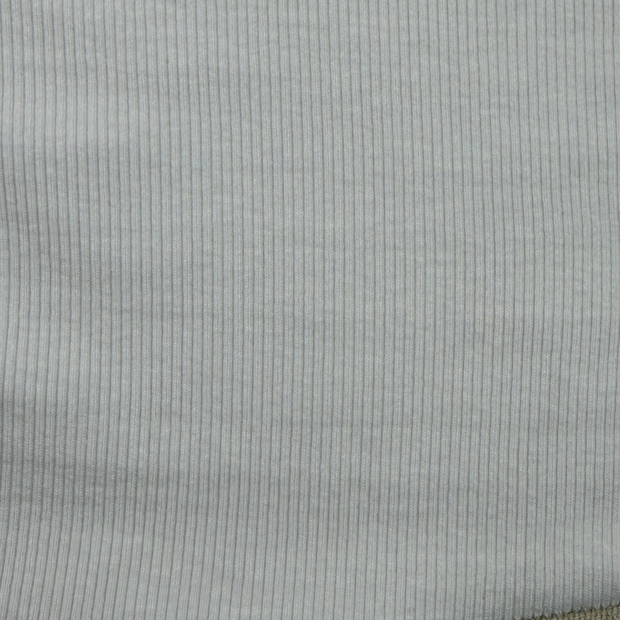 White Cotton Modal Ribbing 50% Cotton 50% Modal Rib Knit Fabric By the Yard