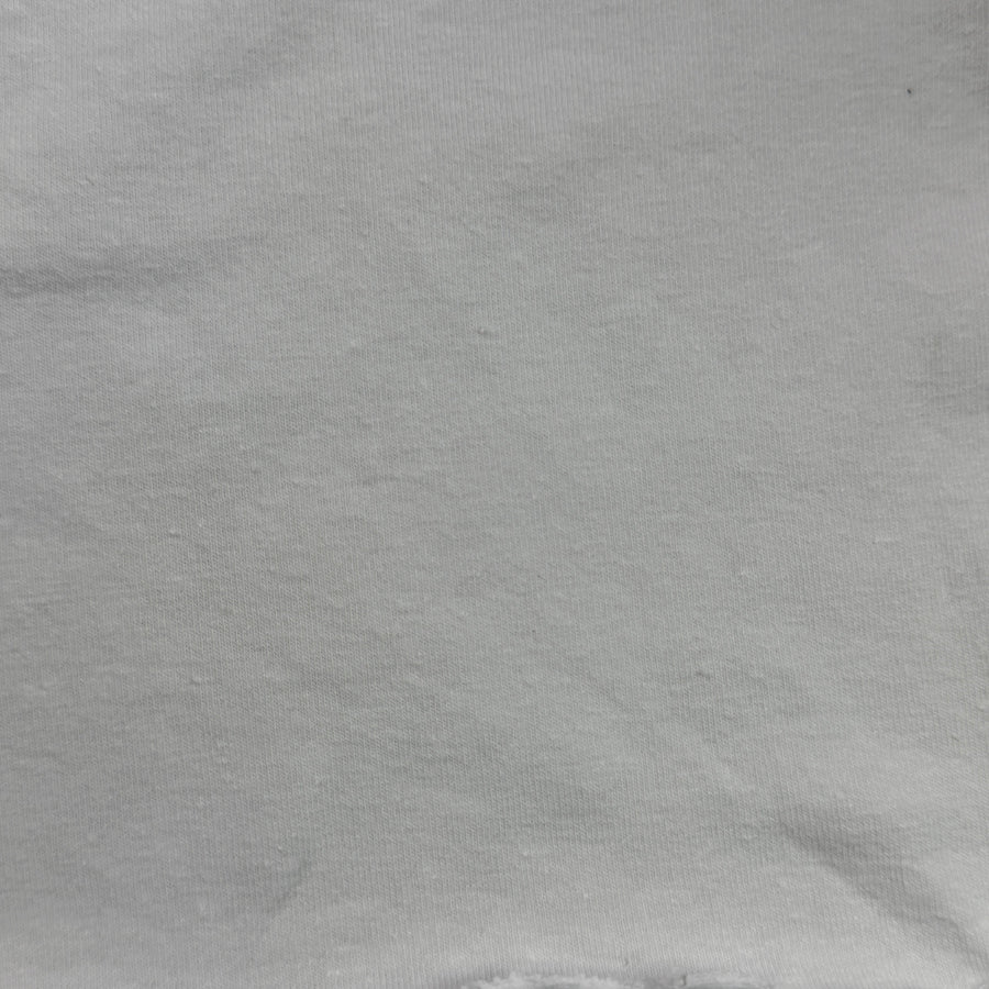 White Poly Cotton Lycra 100% Cotton Stretch Knit Fabric By the Yard