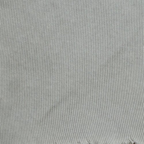 White Thermal Ribbing Fabric, 100% Cotton Waffle Rib Knit, Base Layer Henley Cuff Fabric