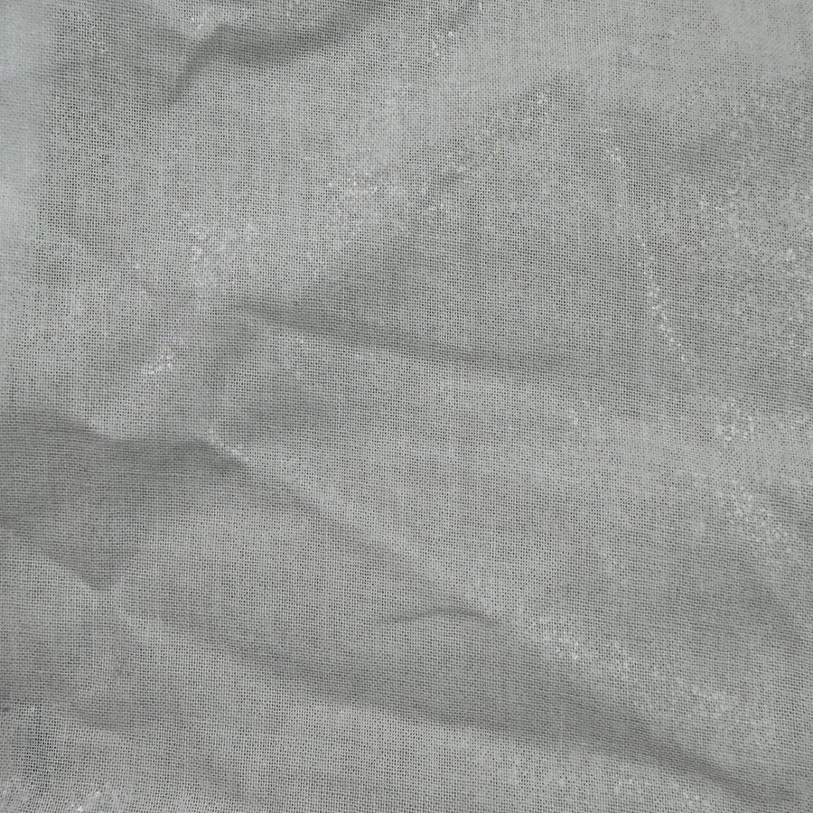White Floral Poly Cotton 50% Polyester 50% Cotton Woven Fabric By the Yard