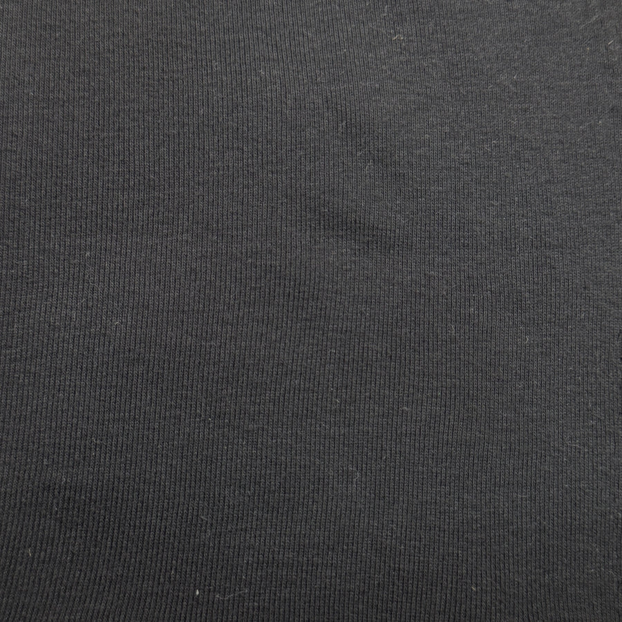 Black Ribbing 100% Cotton Rib Knit Fabric By the Yard