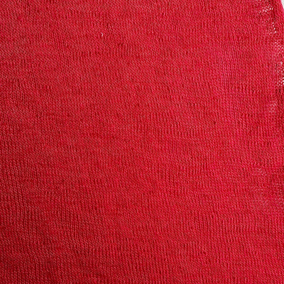 Red Hachi Poly Rayon Knit Fabric, 50% Polyester 50% Rayon, Soft Sweater Knit