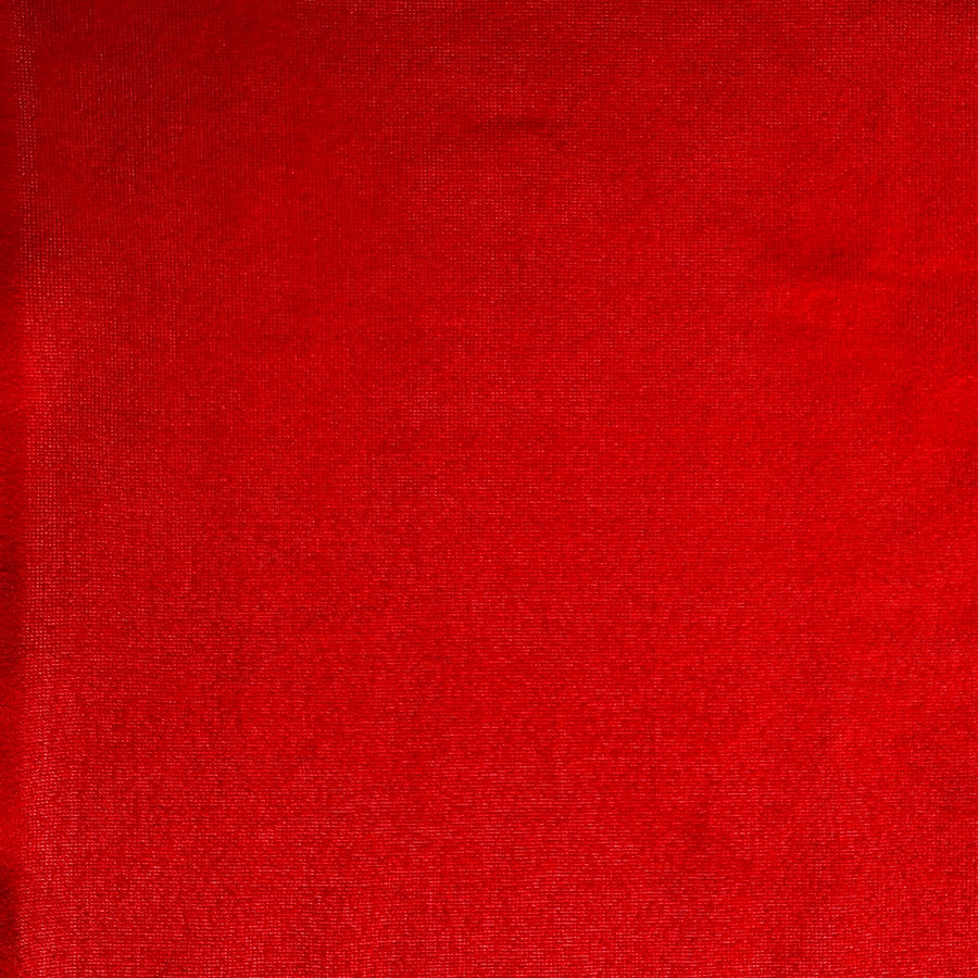 Red Poly Cotton Knit Fabric
