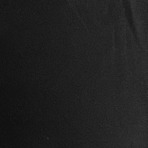 Black DTY Double Brushed Knit Fabric, 97% Polyester 3% Spandex, Buttery Soft Legging Dress Fabric
