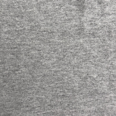 Heather Gray Cotton Jersey Knit Fabric, 100% Cotton 16/1 12 oz Midweight, Streetwear Tee Fabric