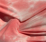 58" Modal Spandex Stretch Pink & White Tie Dye 8 OZ Knit Fabric