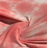 58" Modal Spandex Stretch Pink & White Tie Dye 8 OZ Knit Fabric