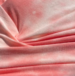 58" Modal Spandex Stretch Pink & White Tie Dye 8 OZ Knit Fabric