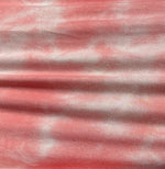 58" Modal Spandex Stretch Pink & White Tie Dye 8 OZ Knit Fabric