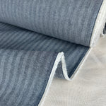 100% Cotton Denim Indigo Blue Herringbone Chevron Striped Pattern Denim Fabric By The Yard