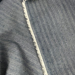 100% Cotton Denim Indigo Blue Herringbone Chevron Striped Pattern Denim Fabric By The Yard
