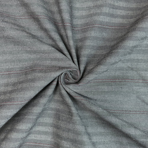 100% Cotton Denim Black & White Vintage Herringbone Chevron Striped Denim Fabric By The Yard
