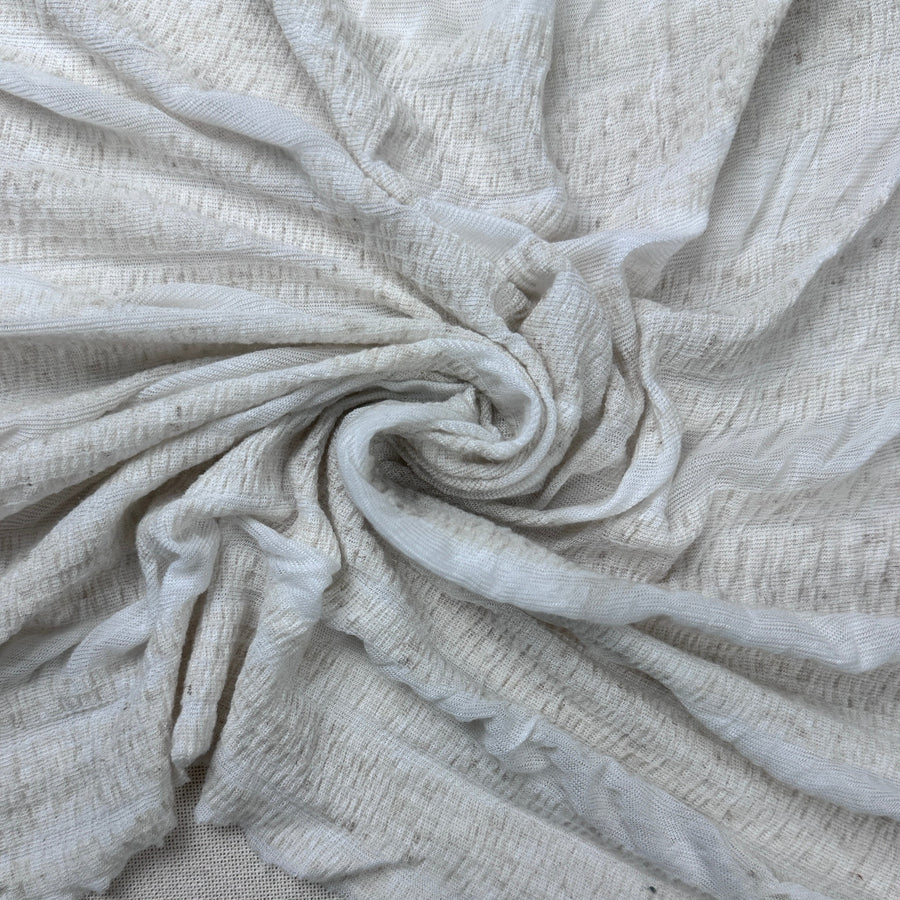 Flax Rayon Striped Gauze Fabric | By The Yard