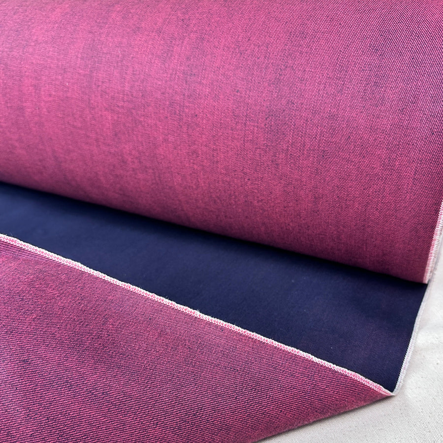 Red/Blue Contrast Weft Selvedge Denim – Premium Raw Japanese Selvedge | By The Yard